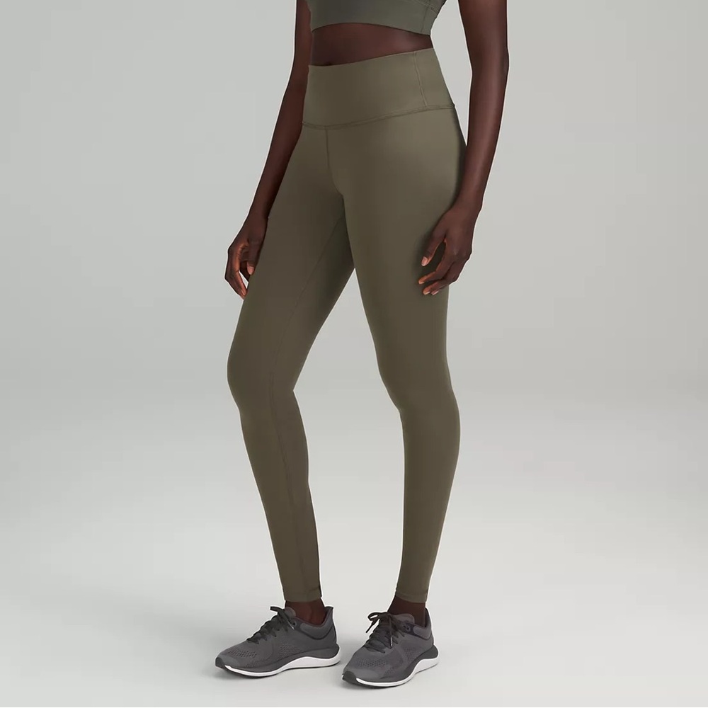 NWT lululemon athletica Wunder Train HR Tight 28” in Army Green